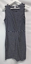 Gap Sheath Dress Blue White Striped Jersey Knit Casual Nautical Beachy S