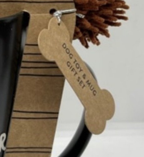 THE DOGFATHER - Mug, Silver Bone Engrave-able Tag and Bone Shaped Toy Gift Set - Picture 4 of 5