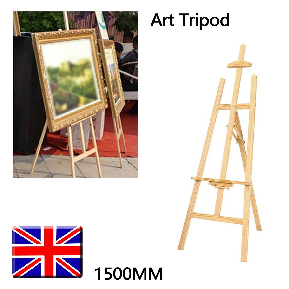 5FT Studio Wooden Easel Display Art Craft Artist Cafe Wedding Painting  Stand UK