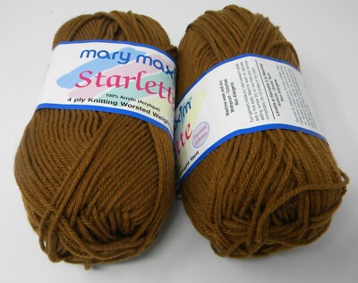 2 Skeins Mary Maxim STARLETTE #26  Worsted Yarn