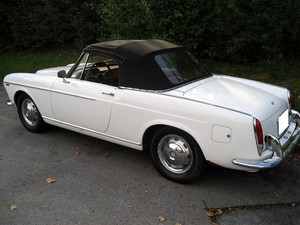 Fiat 1100 10 1500 1964 1966 Convertible Soft Top Plastic Window Black Cloth Ebay