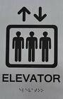 Elevator Sign -(Aluminum, Brush Silver, Size 6x9)The Sensation line-Ref24-1027