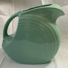 Vintage Modern Green Fiestaware Round Disc Water Pitcher  7-1/2"