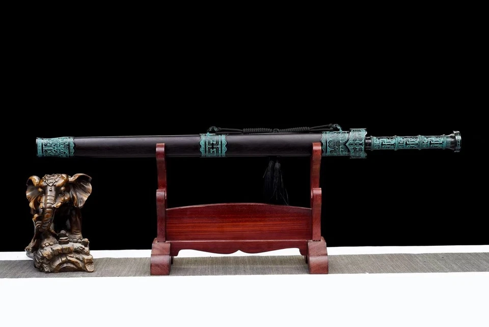 Chinese Tang Dynasty Double Edged Sword Kung Fu Jian 1095 Carbon Steel Blade 秦王剣 - Image 3 of 4