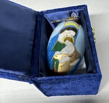 "Li Bien Pier 1 2013 Madonna w/ Child Hand Painted Christmas Ornament In Box