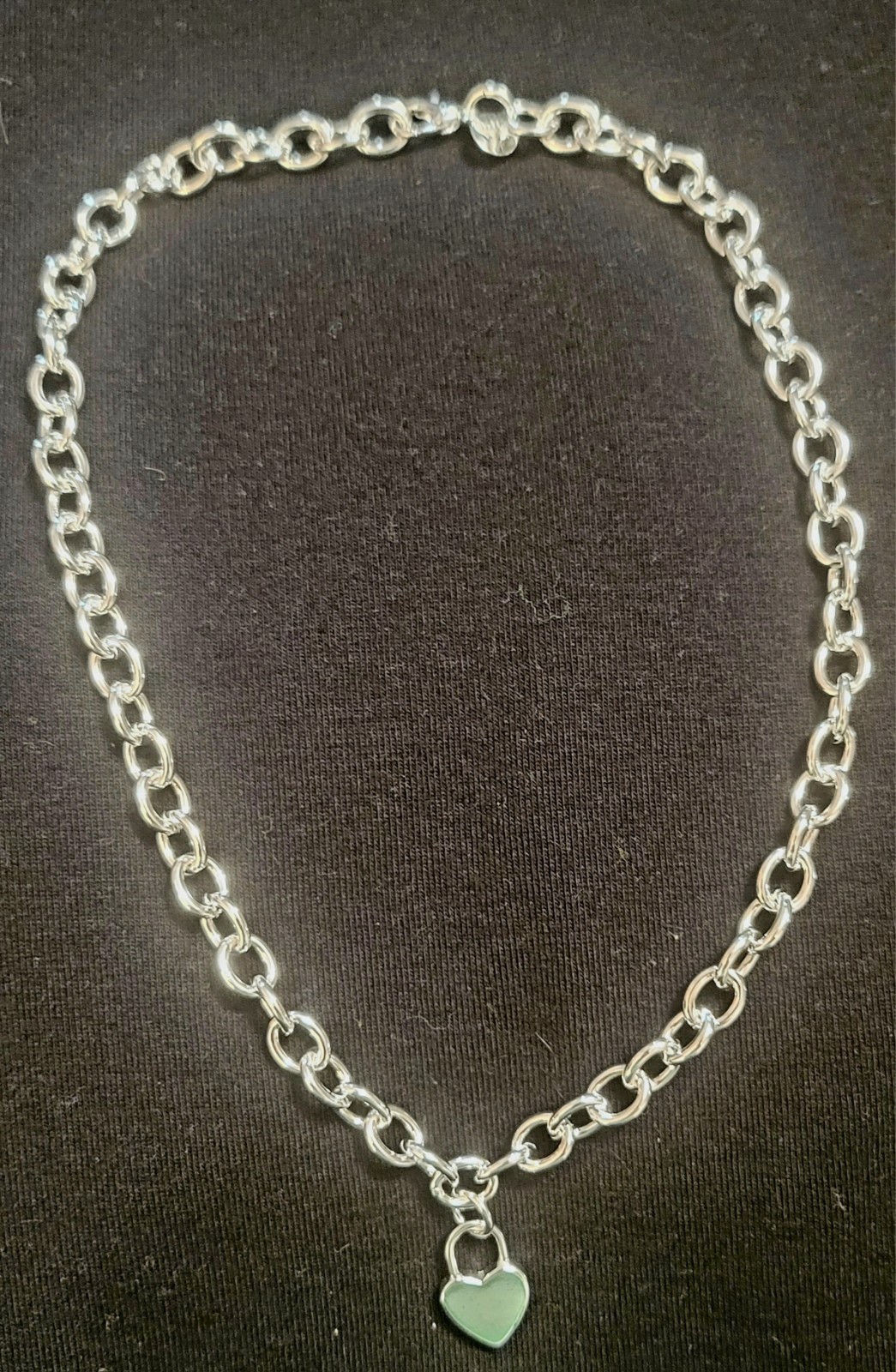 🩵 New 18" Rolo Link Heart Pendant Chain Tiffany & Co Compatible Necklace  🩵