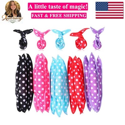 15 Pcs Hair Curler Rollers Soft Satin Sponge Rollers DIY Night Sleep Foam Hai...
