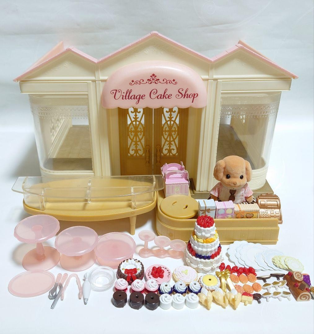 Epoch Sylvanian Families Patissier Cake Shop Set Vintage Toy 4 Cakes