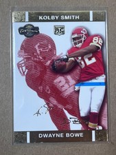 2007 Topps Co-Signers Dwayne Bowe Kolby Smith Dual Auto Rookie Card RC /399. rookie card picture