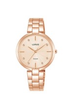 Lorus Ladies 32mm Rose Gold-Tone Stainless Steel Dress Watch RG240VX9