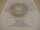 BULLION - 1981 Metric 1oz Capsuled Silver Proof Coin Crown Royal Wedding & COA
