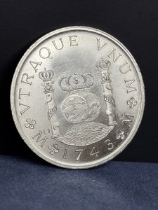 1743 Vtraque Vnum Rex Philip Hispan 1 RESTRIKE Medal