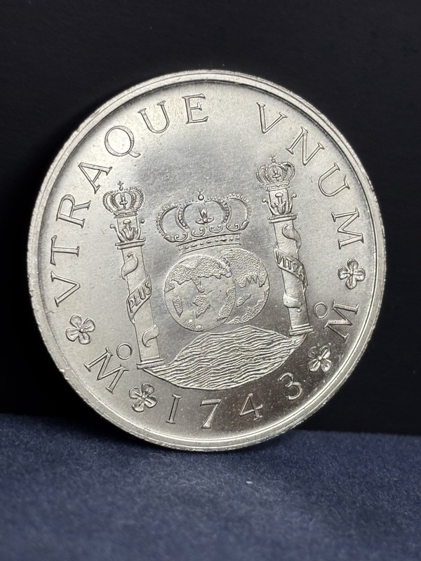 1743 Vtraque Vnum Rex Philip Hispan 1 RESTRIKE Medal