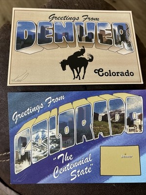 Greetings from Colorado & Denver Cracker  Barrel Old Country Store-2  Postcard