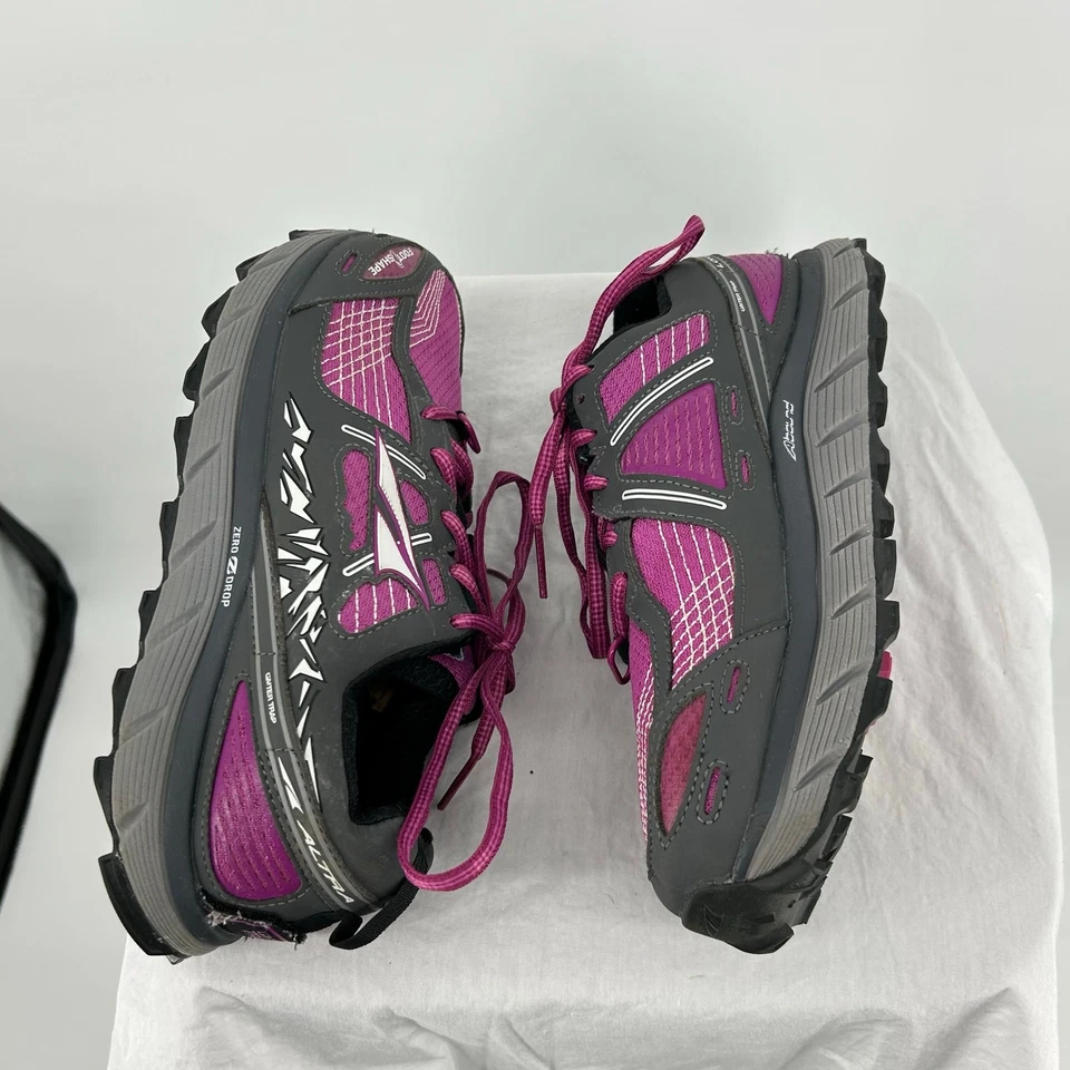 Women's Purple Grey Altra Lone Peak 3.5 Trail Running Shoes Sz 8M AFW1755F-1 - Image 4 of 4