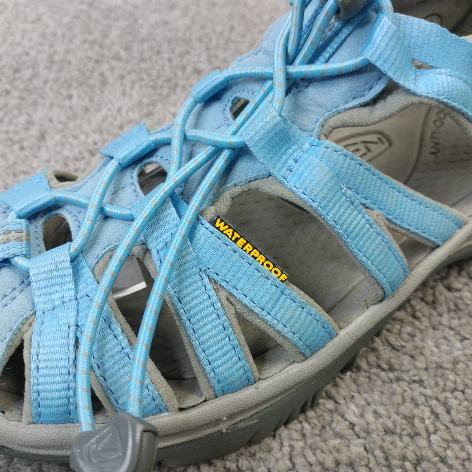 Sandali Keen Whisper donna taglia 7 5 blu corda elastica scarpe impermeabili