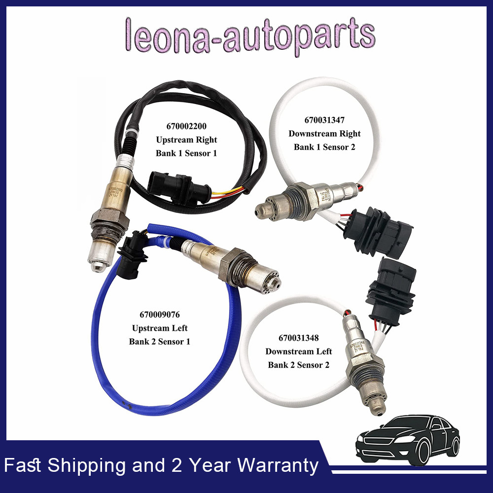 4X Up+Downstream Oxygen Sensor For Maserati Quattroporte 2014-2017 3.0L V6 Turbo