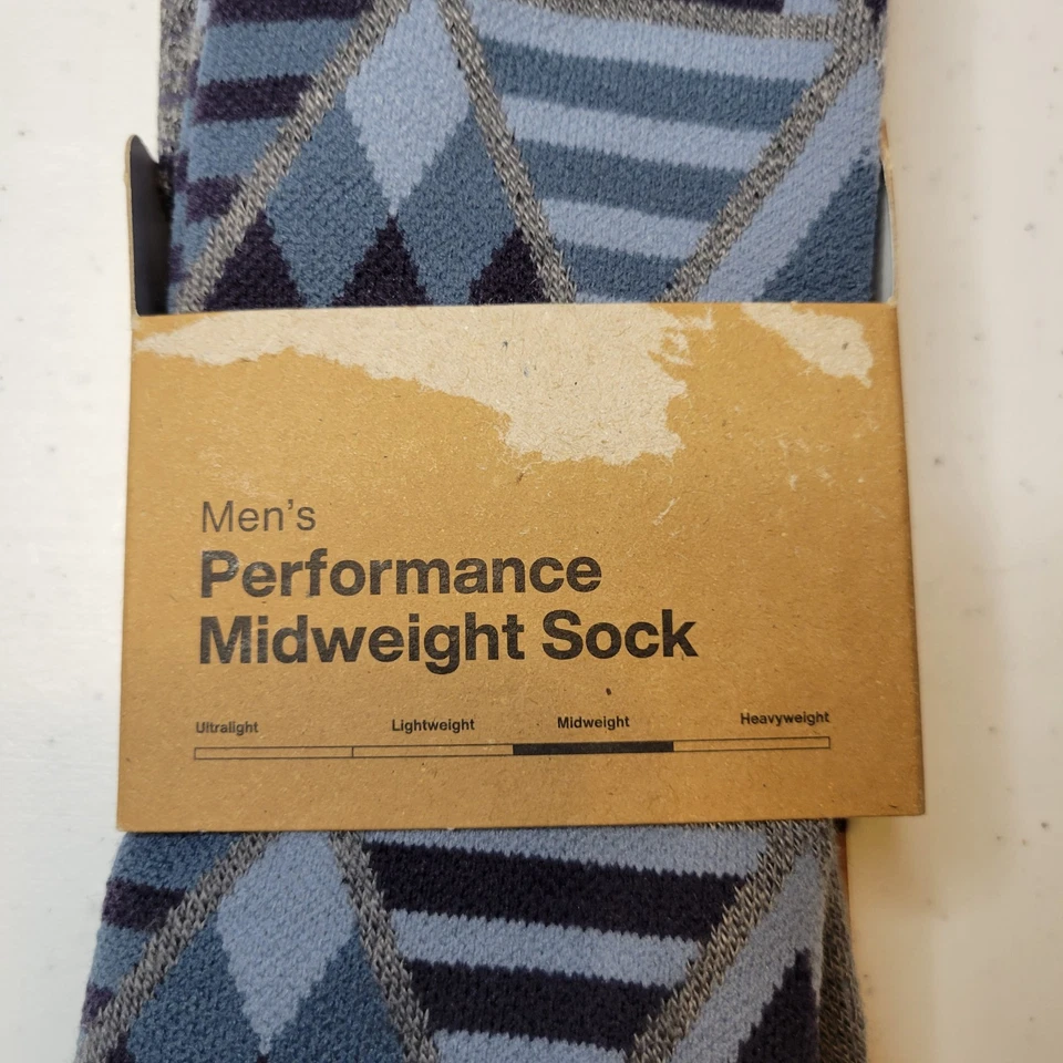 Burton Midweight Merino Wool Socks L Mens Geometric Multi Ski Snowboard New - Image 2 of 4