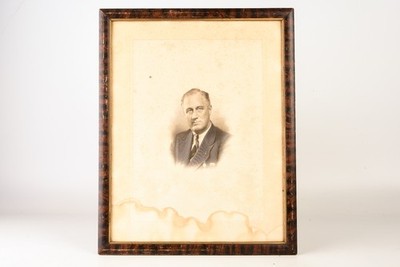 Postmaster General Letter with Framed Franklin D. Roosevelt Engraving - Ohio V28