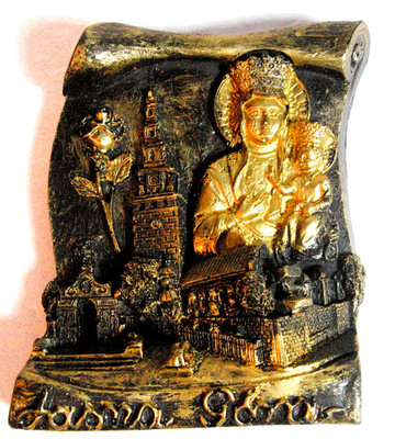 Small Jasna Gora (Black Madonna) Standing Plaque