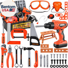 Kids Tool Set   Zealous 48 Pcs Toddler Tool Set with Tool Box  Electronic Toy D