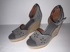 NEW COACH FG3463 WOMENS SIZE 9.5 WEDGE SANDALS GRAY & NATURAL (NO BOX) — photo 2