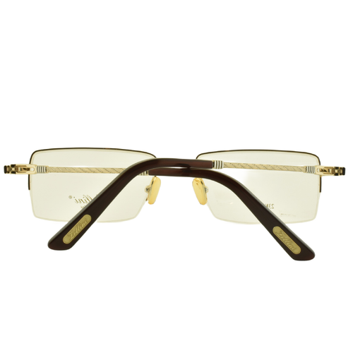 ¡¡NUEVO!! Marco semi sin montura rectangular dorado ZELLINI LUNETTES ZL 1305 C1 55-18-145 - Imagen 5 de 7
