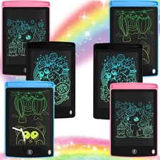 6 Pack LCD Writing Tablet for Kids 8.5 inch, Colorful Drawing Board with One-Cli