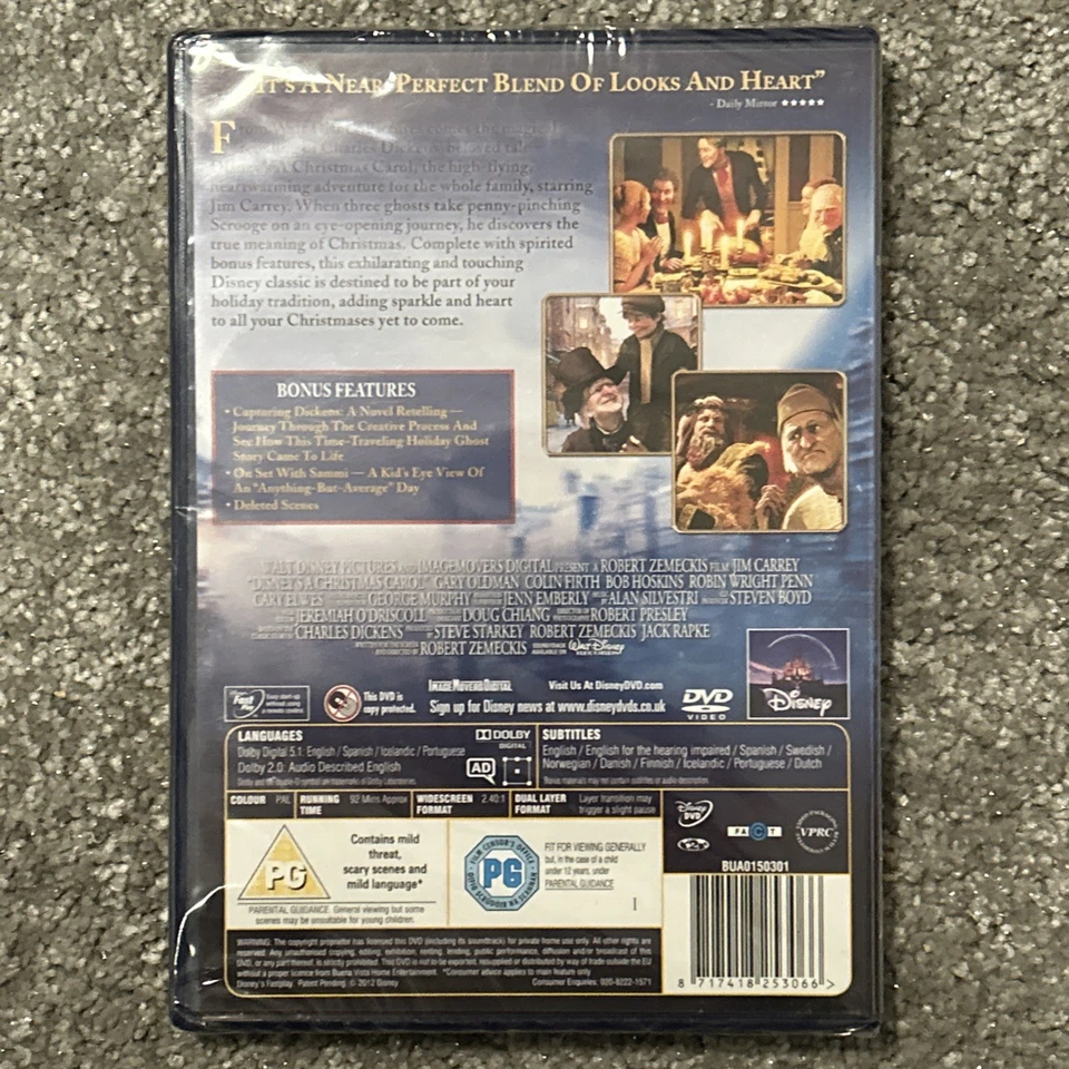 Disney's A Christmas Carol DVD NEW & SEALED Charles Dickens - Free P&P - Image 4 of 4