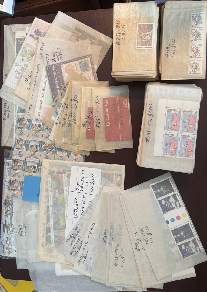 Massive Lot of Australia MNH Stamps - 70s-80s PBs strips and more! $1500+ CV - Image 2 of 4