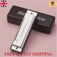 "10 Hole Harmonica Mouth Organ Key of C –Beginner Musical Instrument with Copper