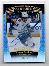 2024-25 Upper Deck Stature Blue Rookie (Last Print) Conor Geekie Rookie Auto