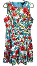AMERICA LIVING by Ralph Lauren Tropical Floral Fit & Flare Dress - Size 16