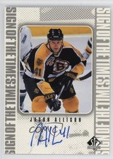 1998-99 SP Authentic Sign of the Times Jason Allison #JA Auto 0lv3