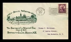 US COVER DANIEL WEBSTER FDC SCOTT 725 DARTMOUTH COLLEGE HANOVER NEW HAMPSHIRE