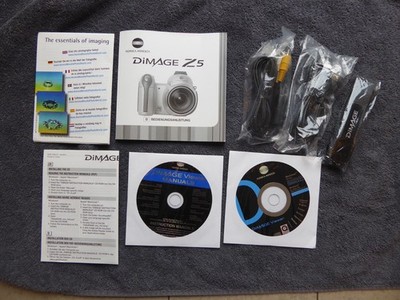 Bedienungsanleitung KONICA MINOLTA DiMAGE Z5 + 2 CD´s + 2  Kabel + Gurt
