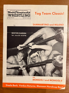 1970 WWWF wrestling program Sammartino Mongols George Steele