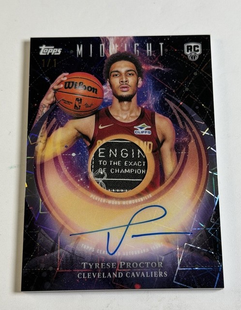 2025-26 Topps Midnight Tyrese Proctor Rookie Jersey Patch AUTO 1/1