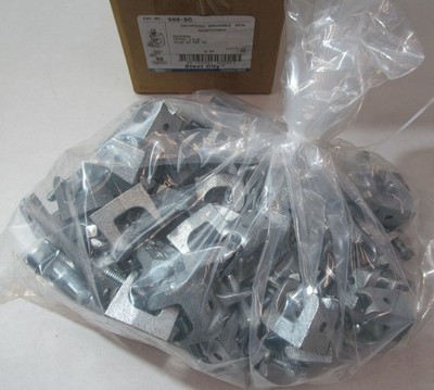 50-PACK THOMAS & BETTS STEEL CITY 500-SC UNIVERSAL BEAM CLAMPS TAPPED 1/4''-20