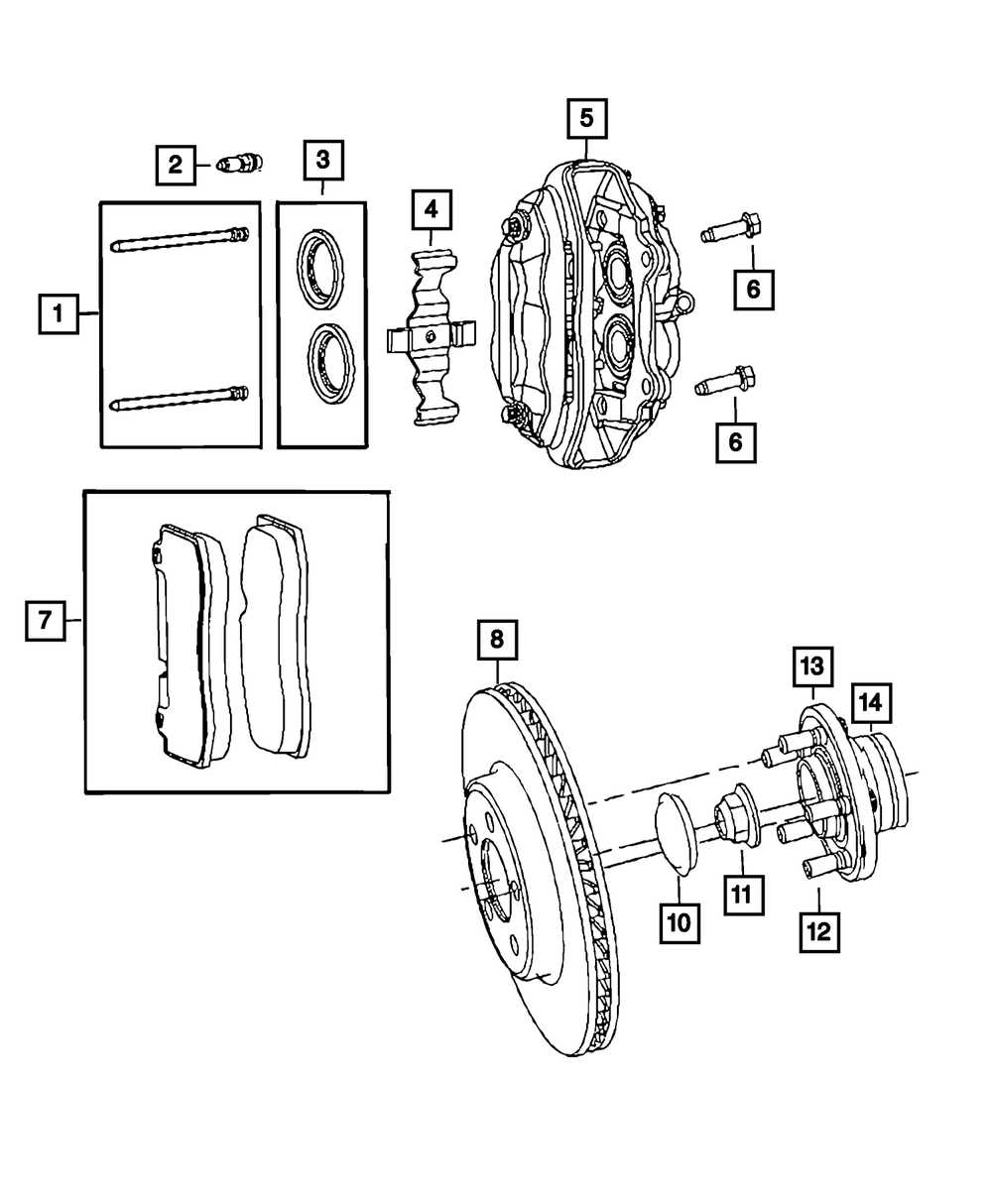 Genuine Mopar Disc Brake Caliper Assembly Right 68590064AA