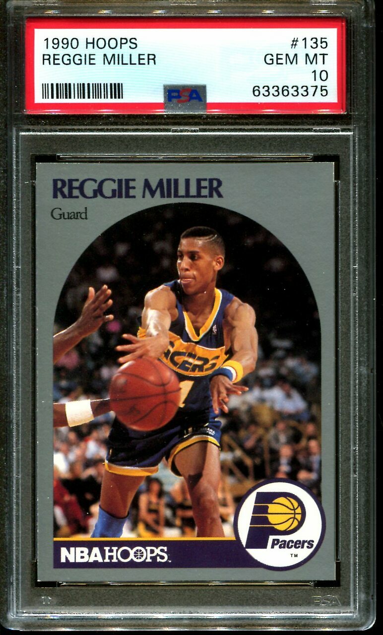 1990 HOOPS #135 REGGIE MILLER PACERS HOF PSA 10