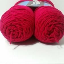 Hot Pink Standard Worsted Yarn Twin Pack Dream Weaver Made in USA Acrylic