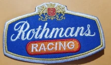 Embroidered Rothmans Racing Patch approx 2.5x3.75"