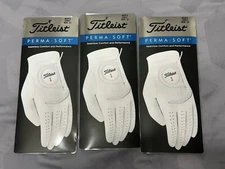 New Titleist Perma Soft Gloves - Lot of 3 Golf Gloves Cadet Medium-Large M-L
