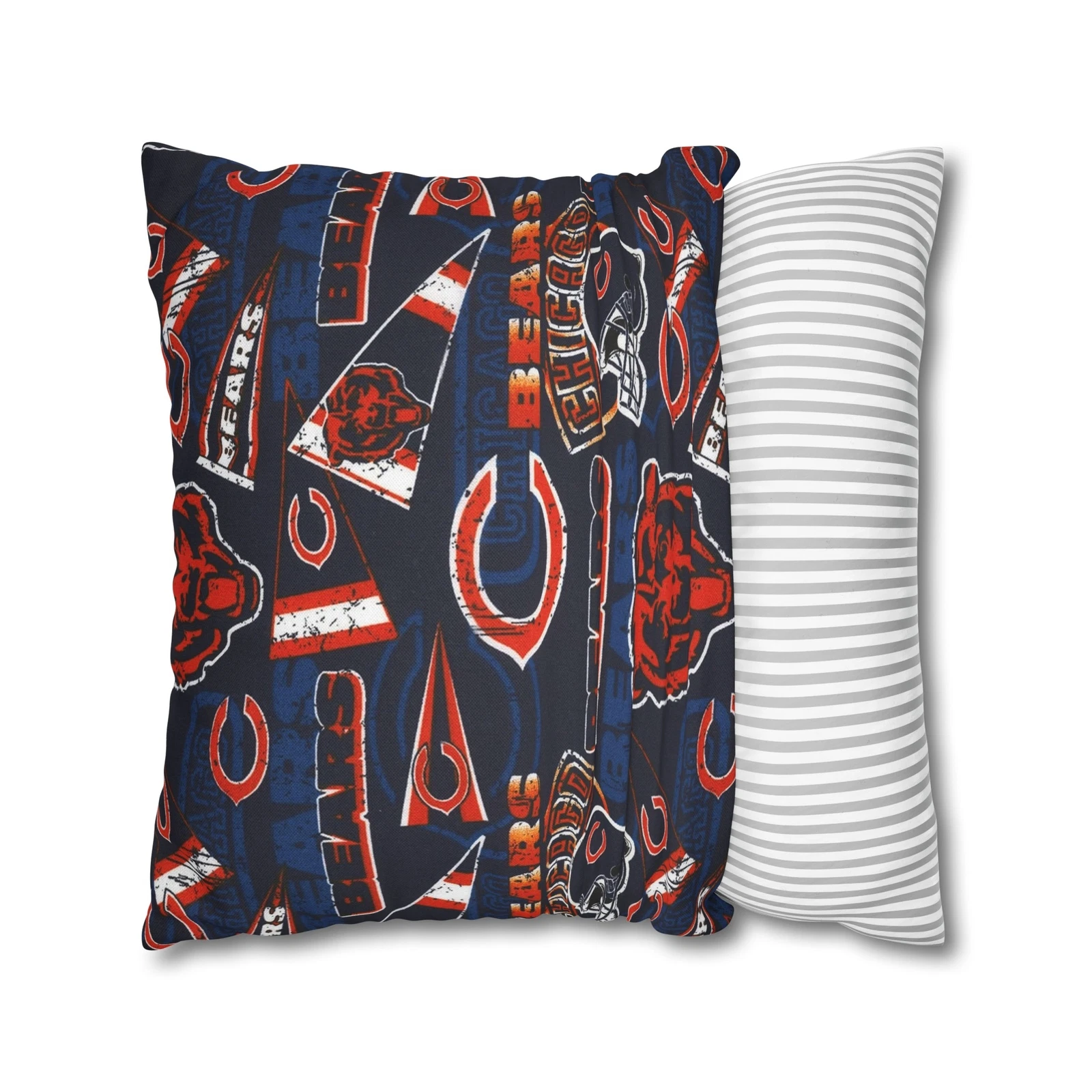 Chicago Bears Spun Square Throw Pillowcase