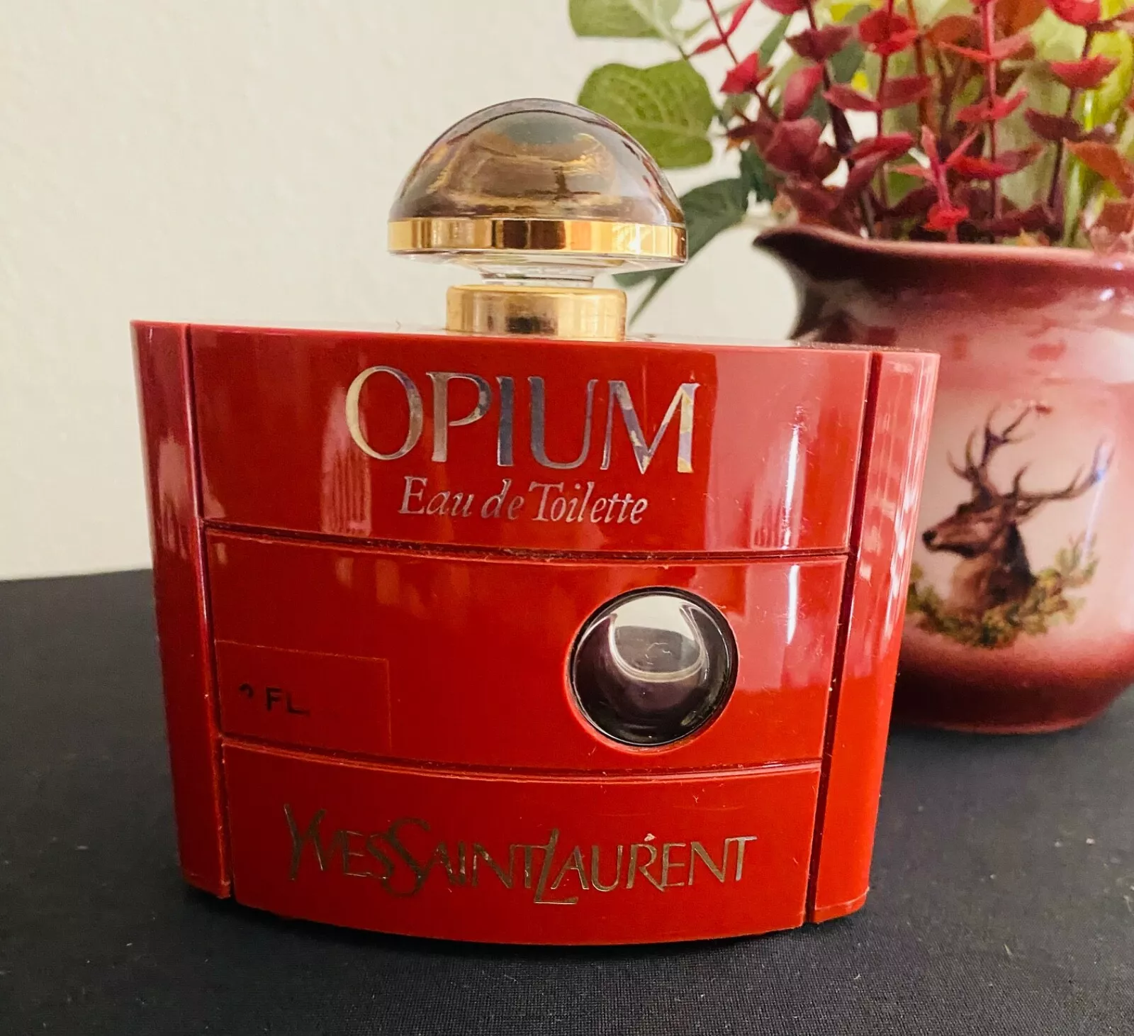 Yves Saint Laurent Eau De Toilette OPIUM Splash Parfum Vintage Flacon