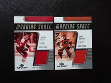 2001-02 UD MVP Morning Skate Jersey Card Lot 2 Jarome Iginla & Brian Boucher