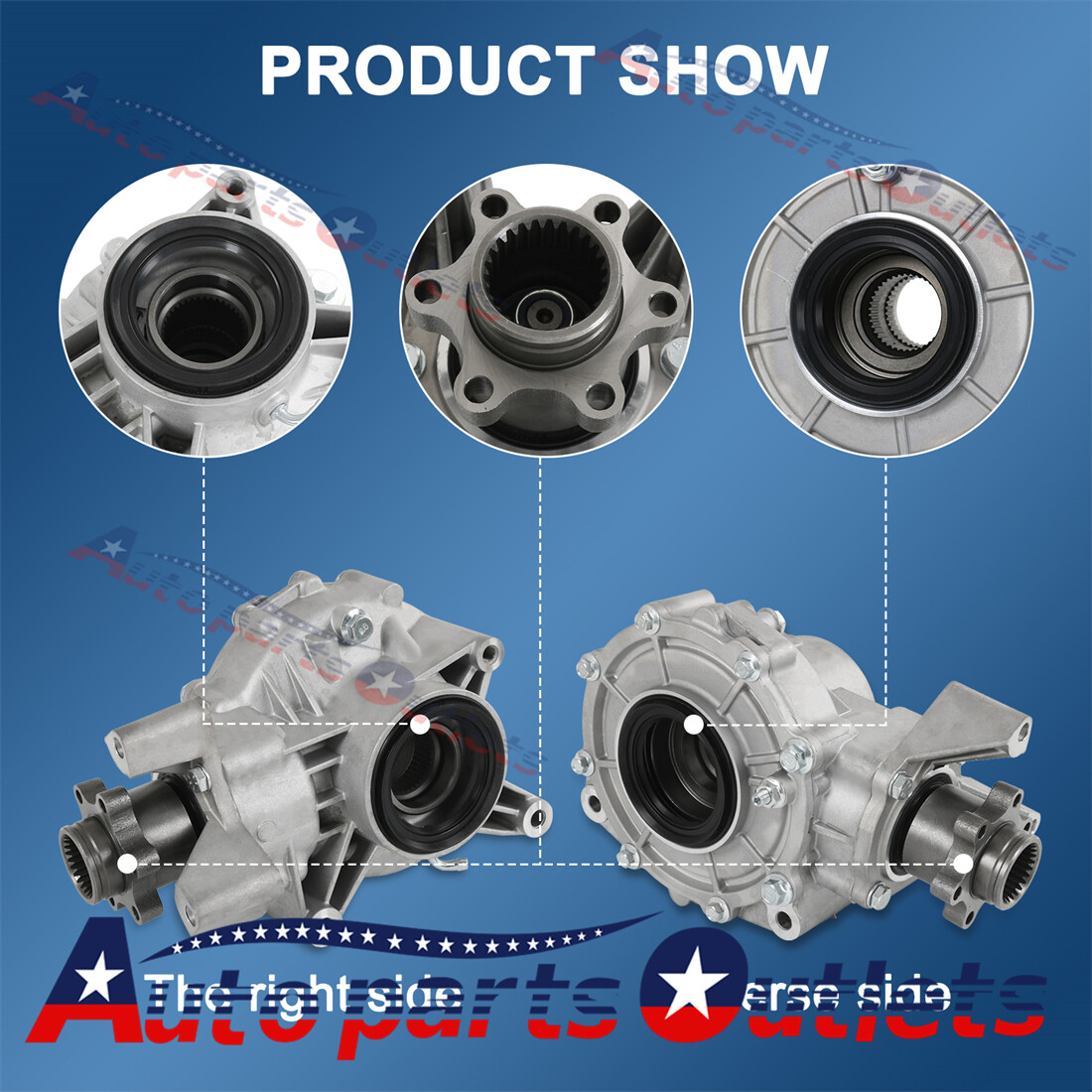 Complete Replacement Rear Differential For Yamaha Rhino 700 Fi (YXR700F) 2008-2011 Models - Caltric