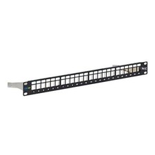 ICC CAT6A FTP Patch Panel, 24 Ports, Zinc Rear Cable Management, HD Style, 1 RMS