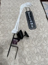 Red Shed 36" t Skelton solar Halloween yard stake Light Ornament Decoration